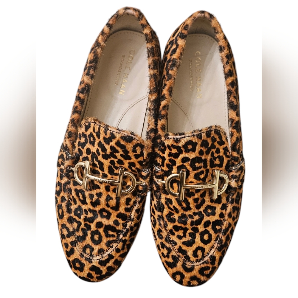 Cole Haan Modern Classics Loafer ( Women) Printed Ocelot Calf Hair Size 6 1/2B